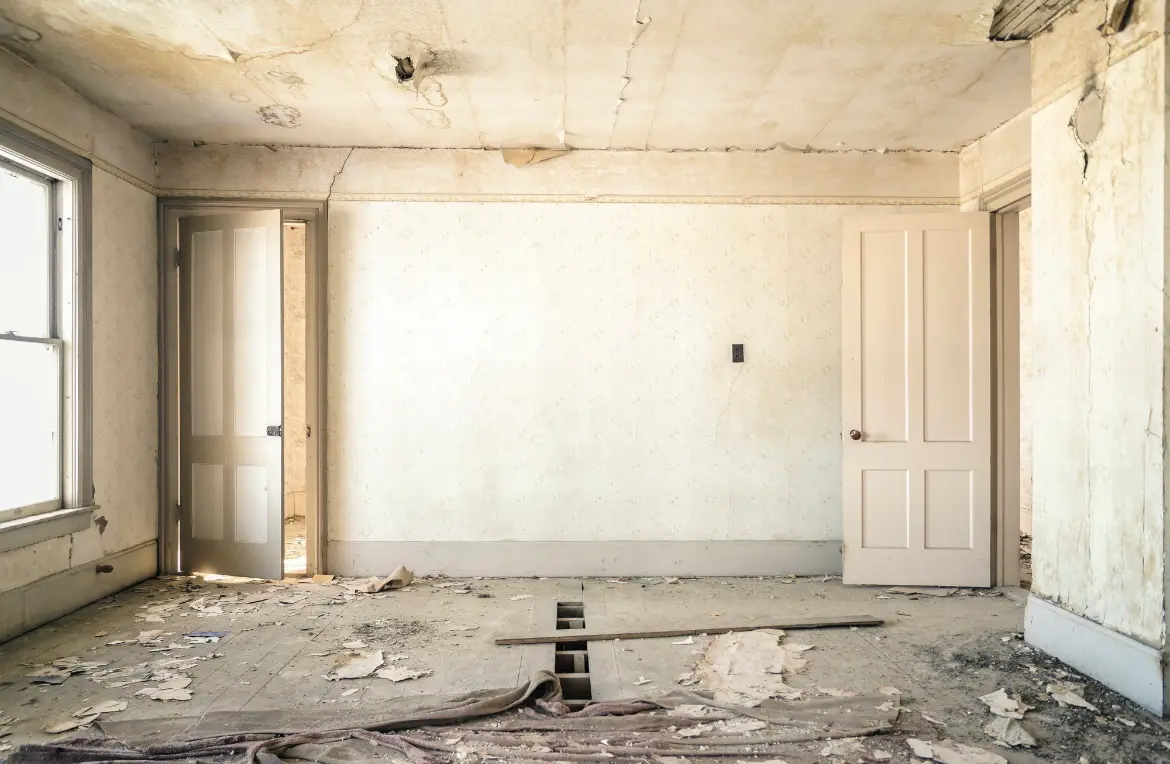 Waste disposal crew managing a cleanout project in Lake Station