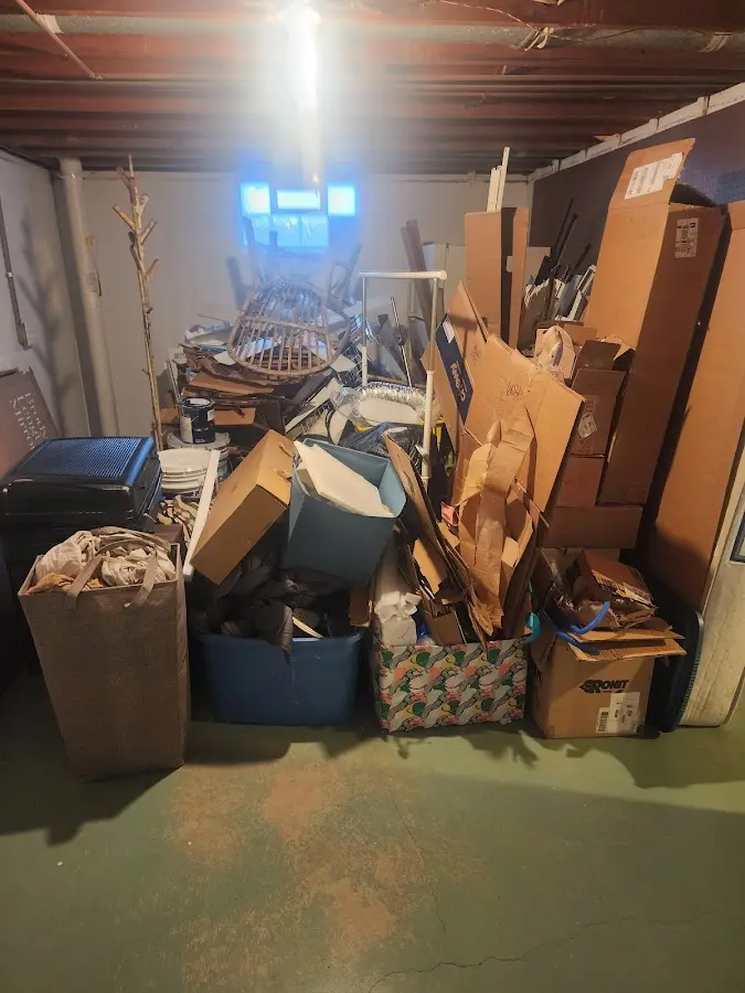 Roll-off dumpster container at job site for Roll Off Dumpster Rental in Lake Station